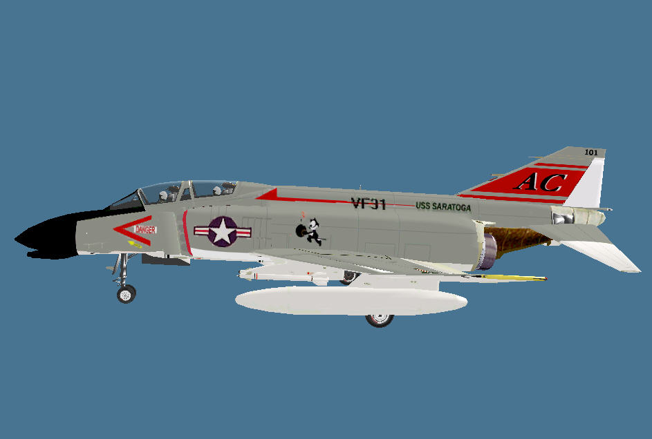 FSX F-4B repaint VF31 tomcaters