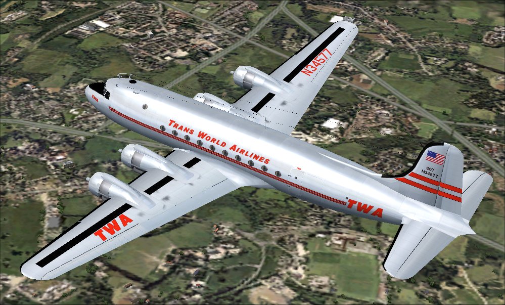 FSX FS2004 TWA Douglas DC-4